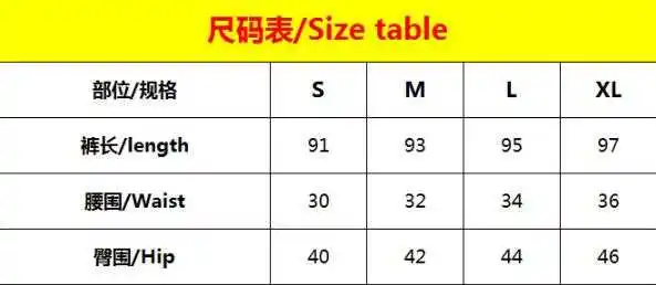 calça estados unidos tamanho