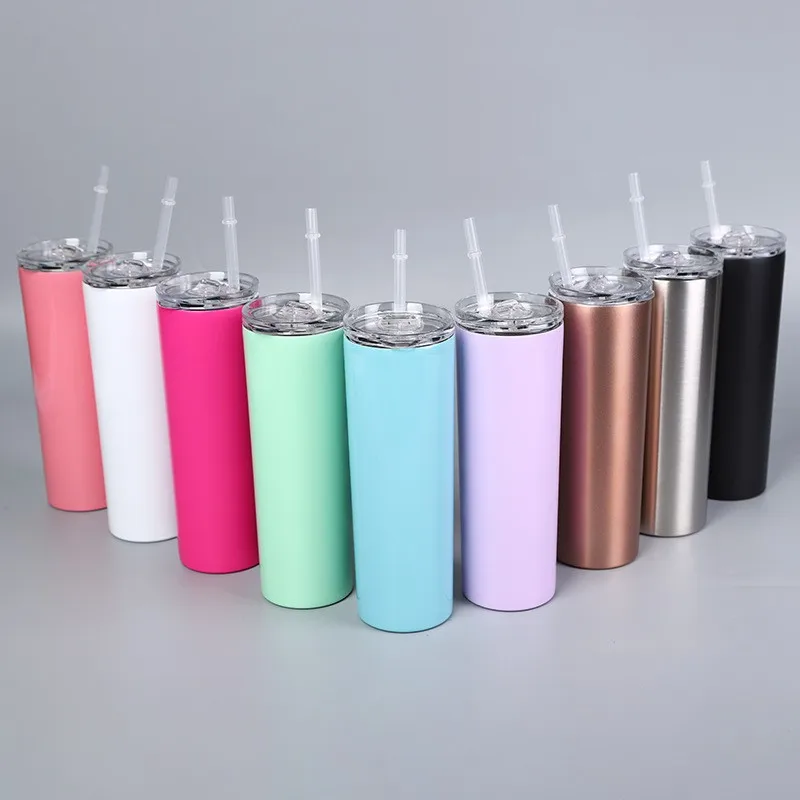 Wholesale 20oz Skinny Tumblers Double Wall Insulated Stainless Steel Stainless Steel Wine Tumbler Wholesale