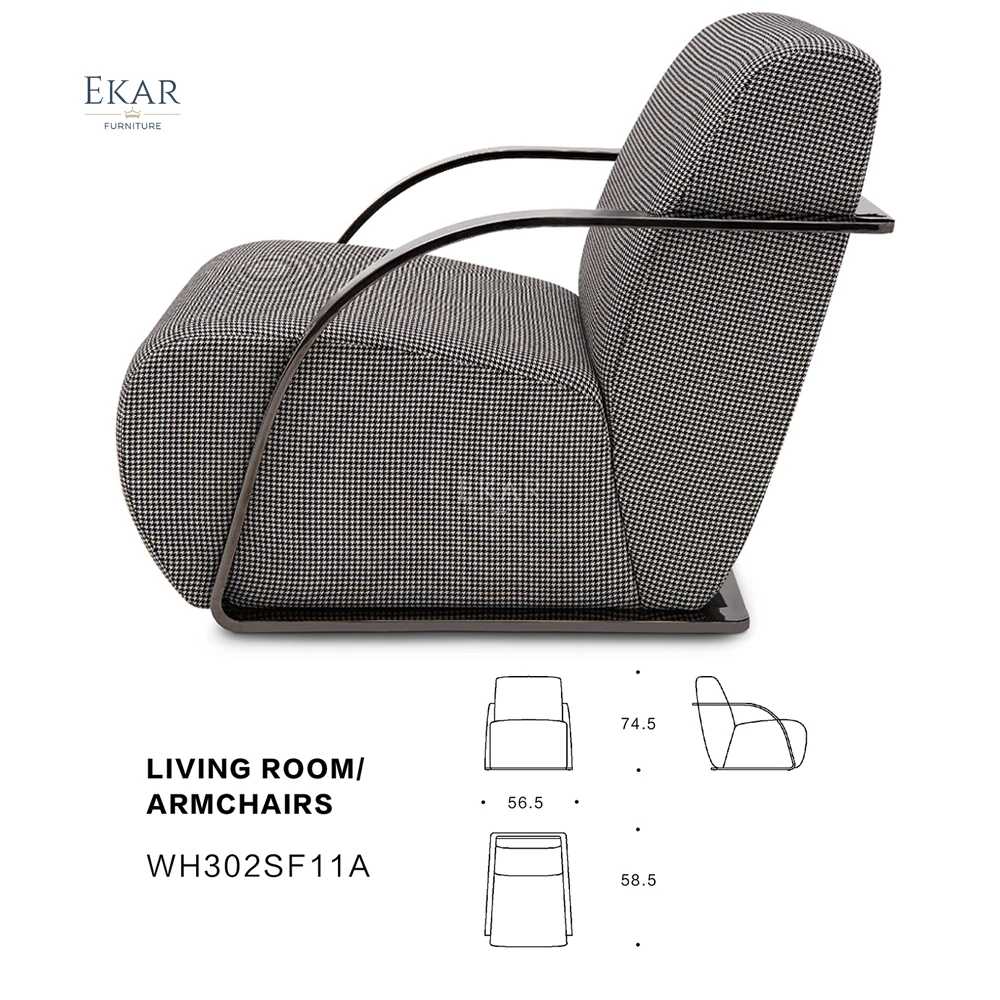 EKAR FURNITURE Nordic Light Luxury Soft Sofa Chair - Modern Comfort supplier