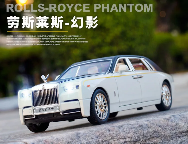 Rolls-Royce Phantom Model 1:24 Alloy Toy Car Simulation Collection Kid Gift 