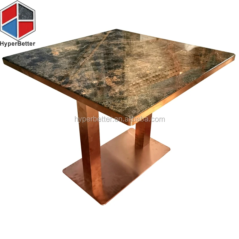 brown marble top table