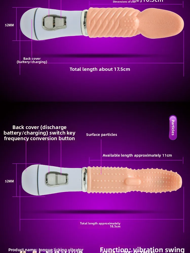 UAE Warehouse Electric Female Vibrating Couples Sex Toys Simulated Tongue Masturbation Device 10 Speed Private Parts Adult Toys