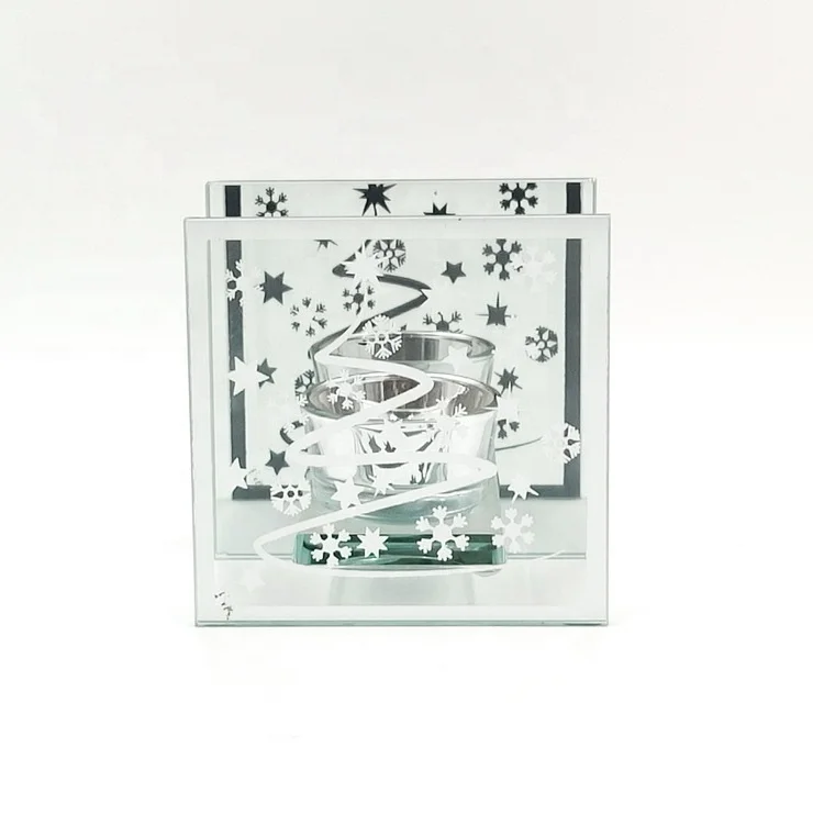 mirror clear  candle holders home depot for Christmas use