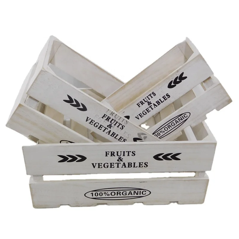 Decorative Wood Crates Nesting Crates Storage Container Rustic Box