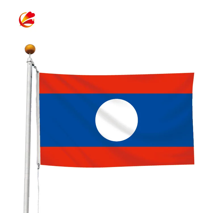 Gi&aacute; Rẻ Polyester Mẫu Miễn Ph&iacute; Cờ L&agrave;o Quốc Gia Cờ L&aacute; Cờ Quốc Gia