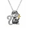 good quality naughty monkey sterling silver pendant