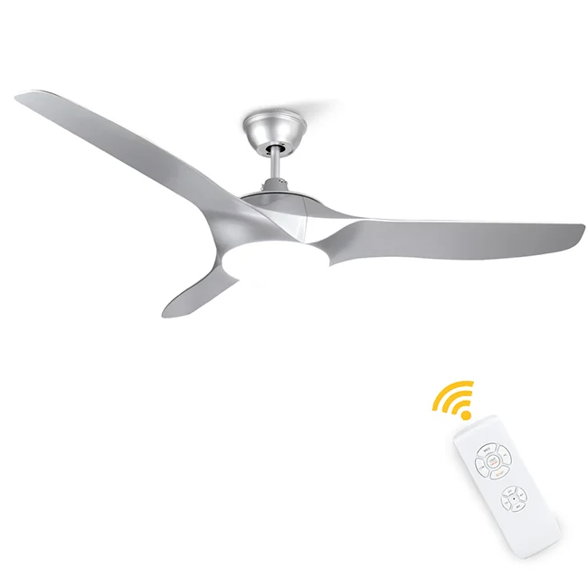 Depuley Decorative 18W Dimmable Remote Control 3 Invisible Blades 52 Inch LED Ceiling Fan with Light Chandelier
