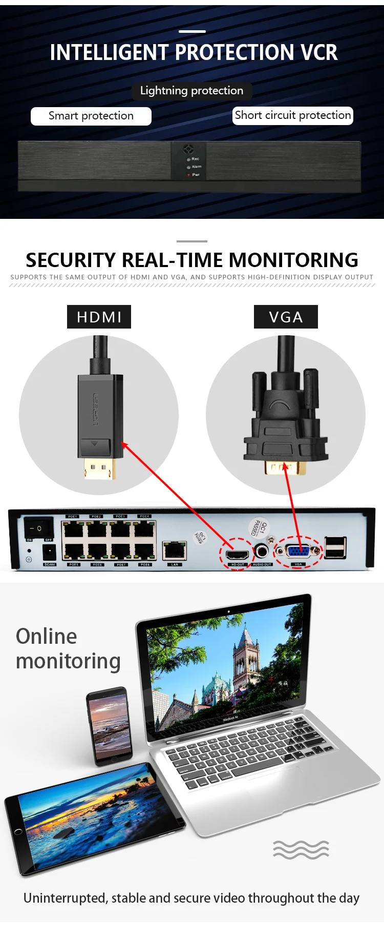 H.265 Easy Setup Video Security System 8pcs Poe 5mp Ip Camera Hd