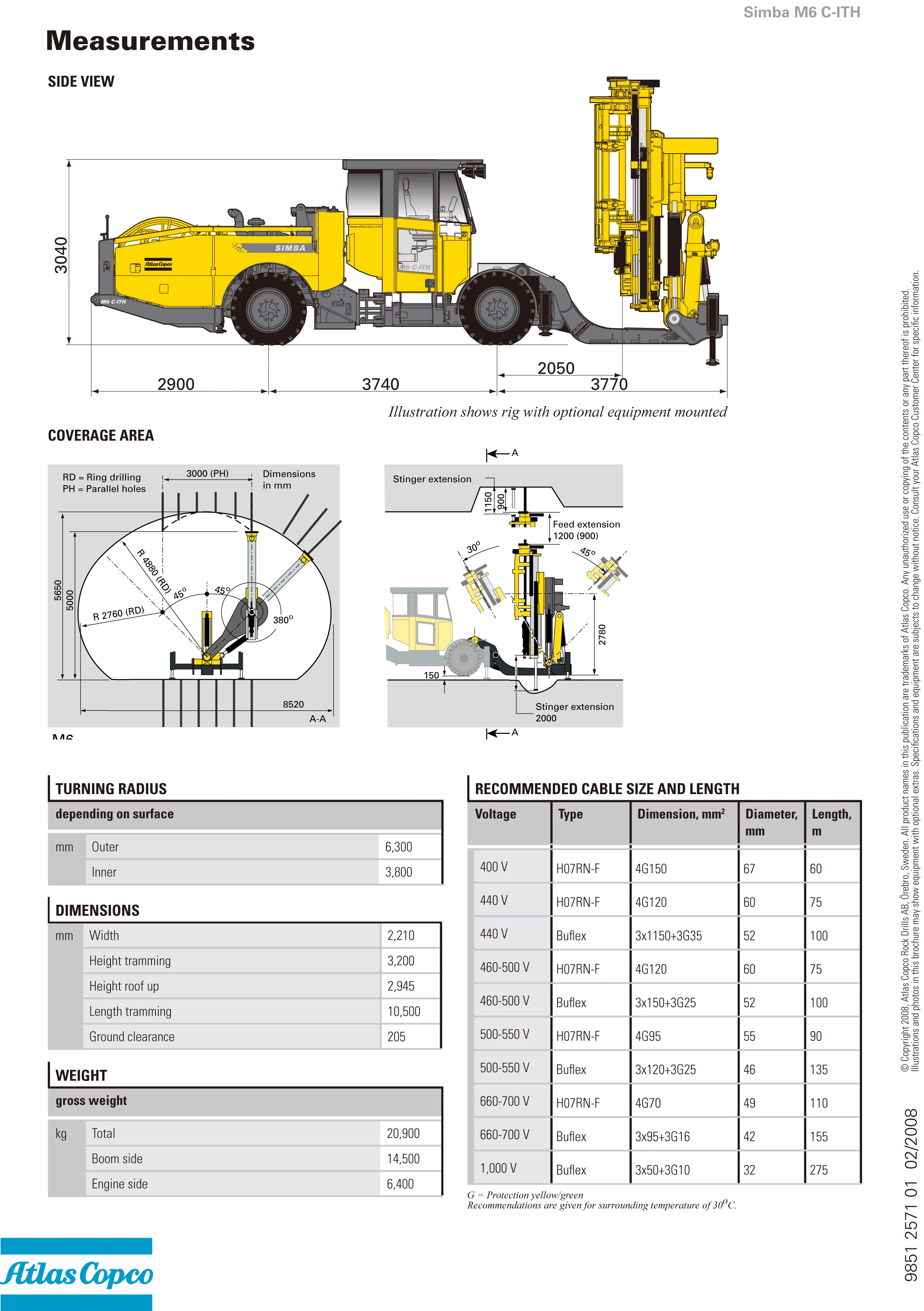 Simba M6 Rig Atlas Copco Simba M6 C-ITH Production Drill Rigs - Easy to Operate