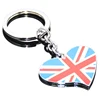 Union Flag Heart Shaped England Tourist Souvenir Enamel Metal Keyring London