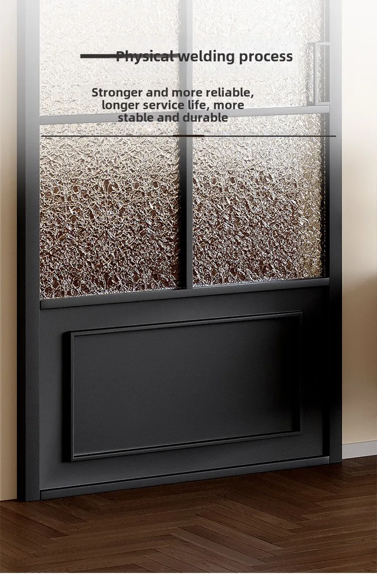 French Retro Panoramic Sliding Door Modern Simple Hanging Rail Design for Interior for Toilet Bedroom Restaurant Use Fiberglass manufacture