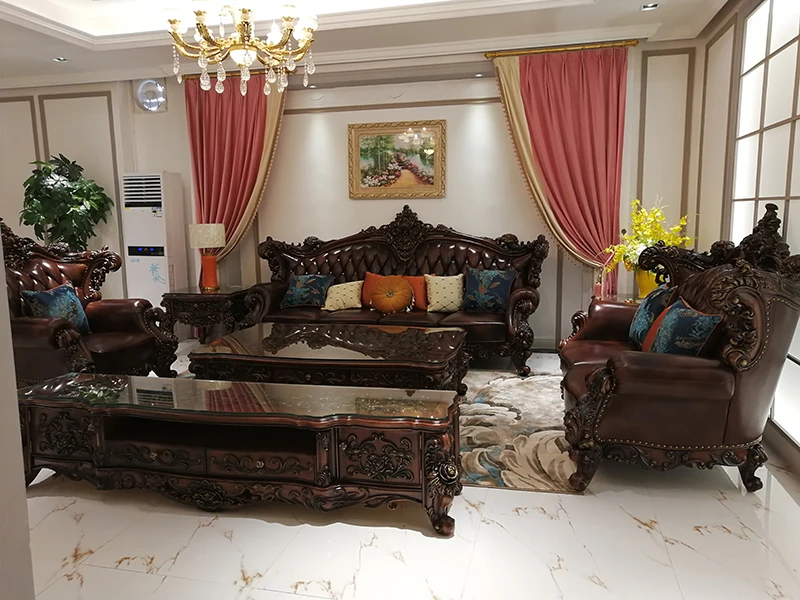 Foshan Factory Italian Luxury Furniture Sets Genuine Leather Living Room Sofa Buy Luxury