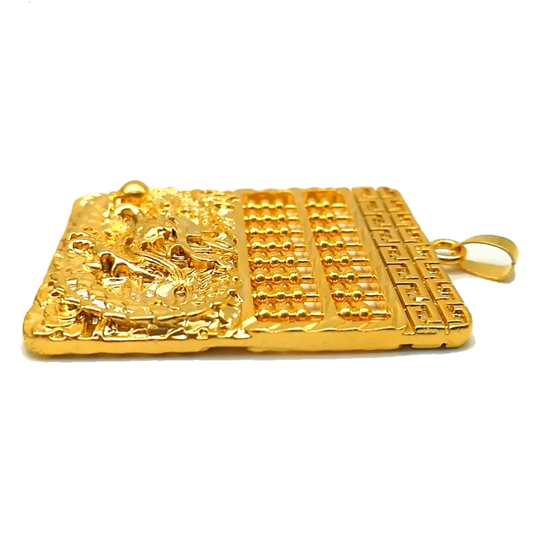 abacus gold pendant