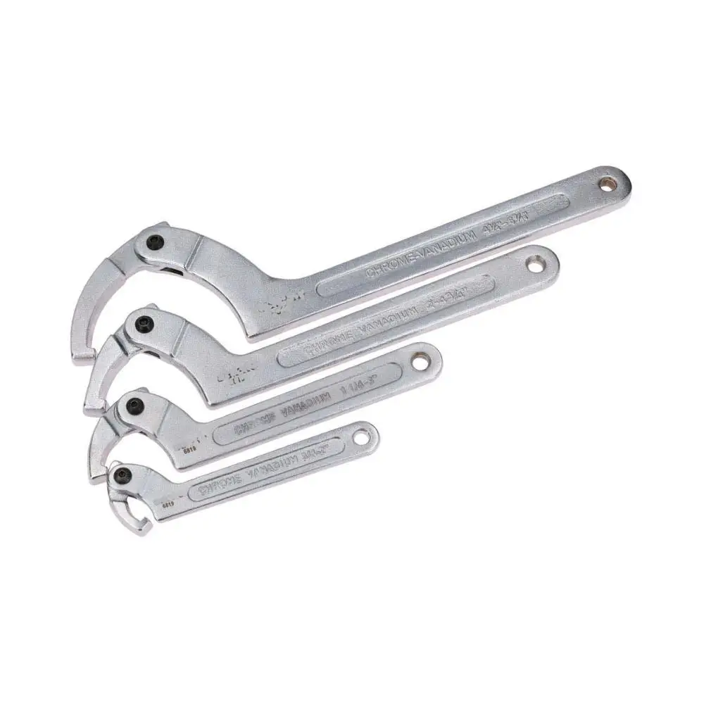 Manual Adjustable C Spanner C Hook Wrench Set 19-175mm For Slotted ...