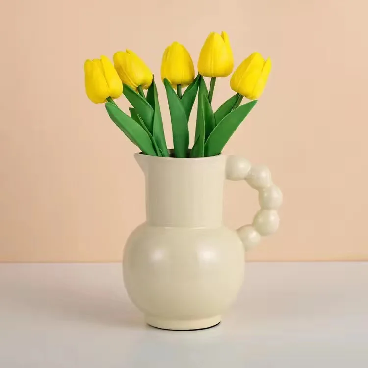 Mu Plant Centerpiece Ginger Jar With Gold Details Pink Vase With Gold