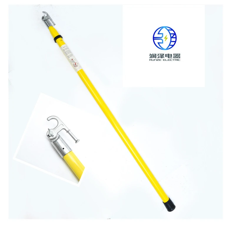 Hv Frp Fiberglass Insulated Adjustable Triangle Telescopic Hot Stick