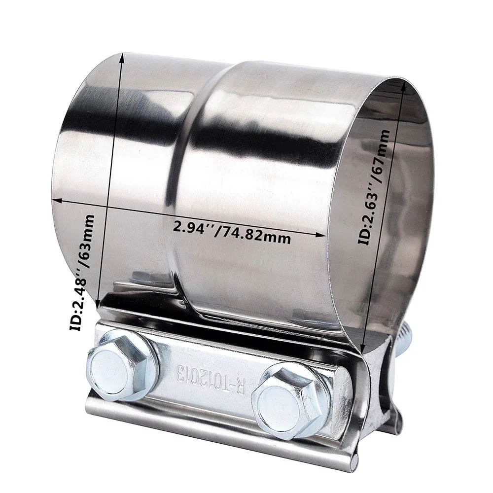 2.5 Inch Stainless Steel Accuseal High Performance Turbo Exhaust Stack Pipe Muffler Clamps Buy