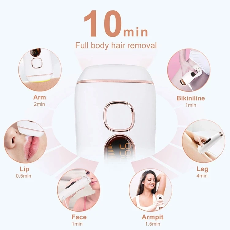 Women Home Use Permanent Laser Hair Removal 500,000 Flashes Ipl Hair