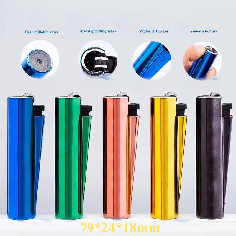 Metal Lighters Custom Logo Flint Lighter Encendedor Metal Grinding