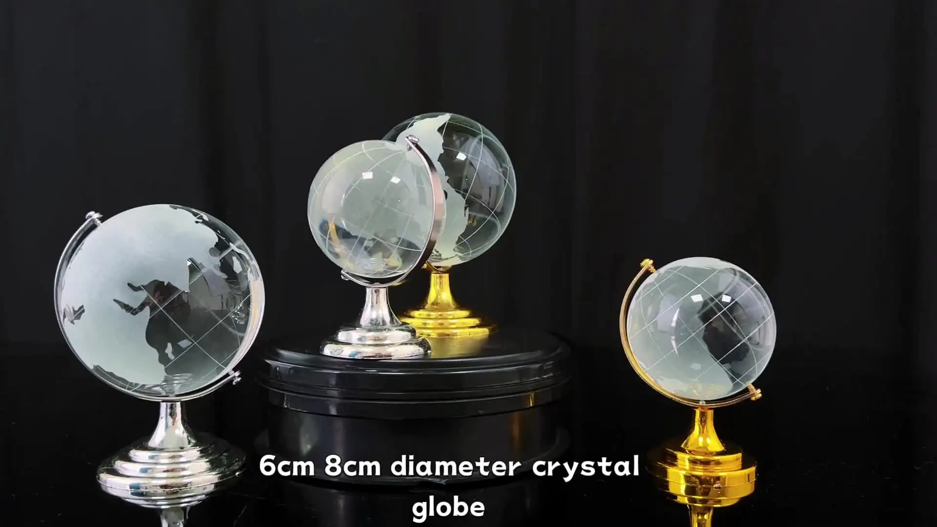 Clear Glass Globe With Stand - Eco-friendly Crystal Decor, 60mm