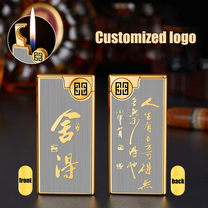db 1579 cigarette lighter grinding wheel lighter with recycle gas and can be customized with logo butane lighter-6