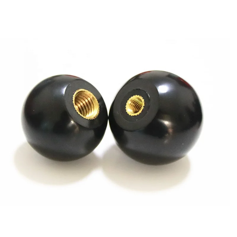 Lot De 5 Boutons De Levier à Bille Ronde En Bakélite Noire Pour Mac - Remplacement