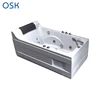 Glossy white luxury massage freestanding bath tub