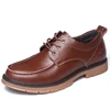 Wholesale Fashion Men Leather Shoes Stylish Platform Men's Casual Shoes Durable Rubber Work Business Martin Boots