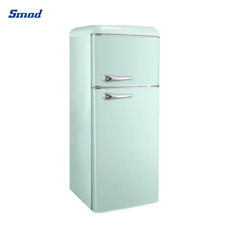 Retro Mid Size Fridge Double Door Colourful Top Freezer Refrigerator ...