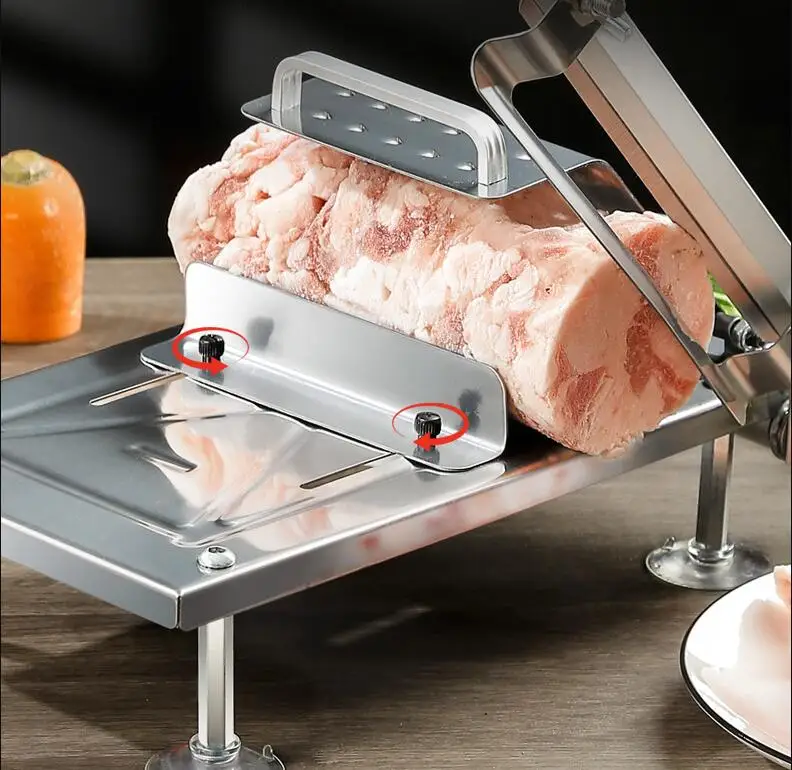 Manual Frozen Meat Slicer Upgraded Stainless Steel Meat Cutter Beef Mutton Roll Food Slicer