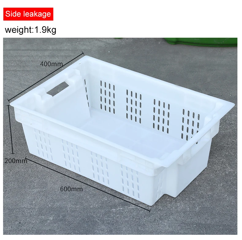 Solid Closed Stacking And Nesting Plastic Transport Fish Box Totes ...