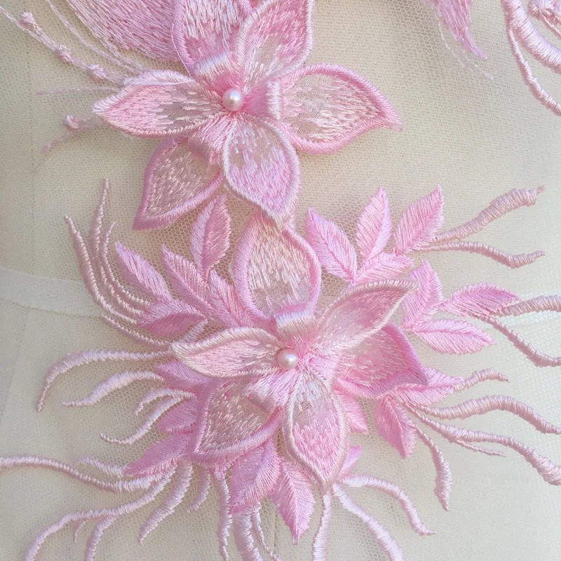 Beaded Flower Sequence Lace Applique Motif Sewing Bridal Wedding Buy