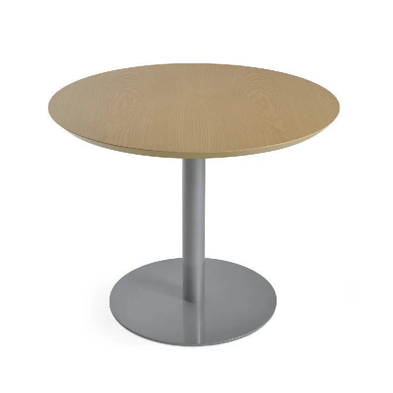 Hotsale Wooden Top Restaurant Table For Sale/stainless Steel Base