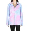 Wholesale Full Zipper Custom Tie-dyed Fleece Sherpa Jackets For Women
