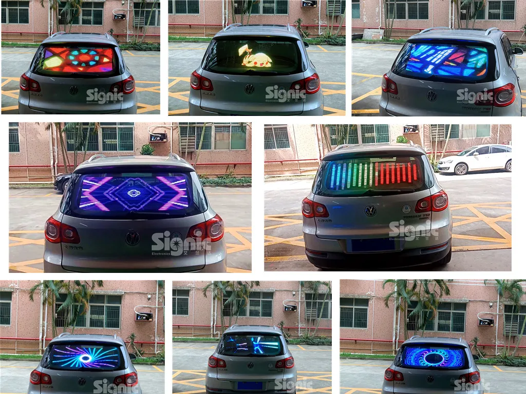 Rear Window Car Ads Display Full Color Car Rear Window Advertising Led