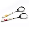 Wholesale Charming Tableware Set Porcelain Handle Big Salad Spoon And Fork Set