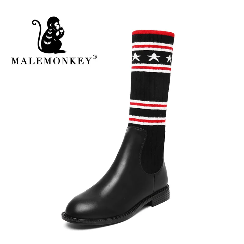 ladies knee high sock boots