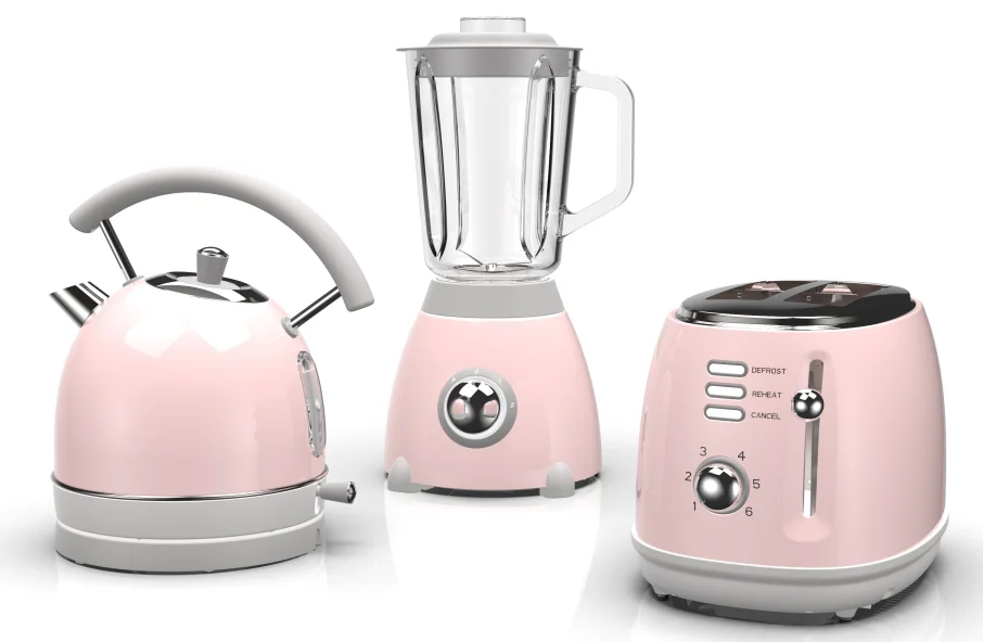 High Quality Breakfast Set Blender Electric Kettle Toaster And 3 In 1