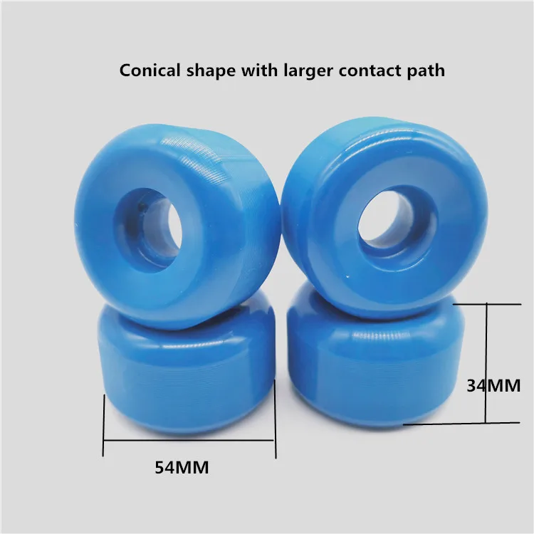 Wholesale Blank 54mm 99a Conical Shape Skate Skateboard Wheels With