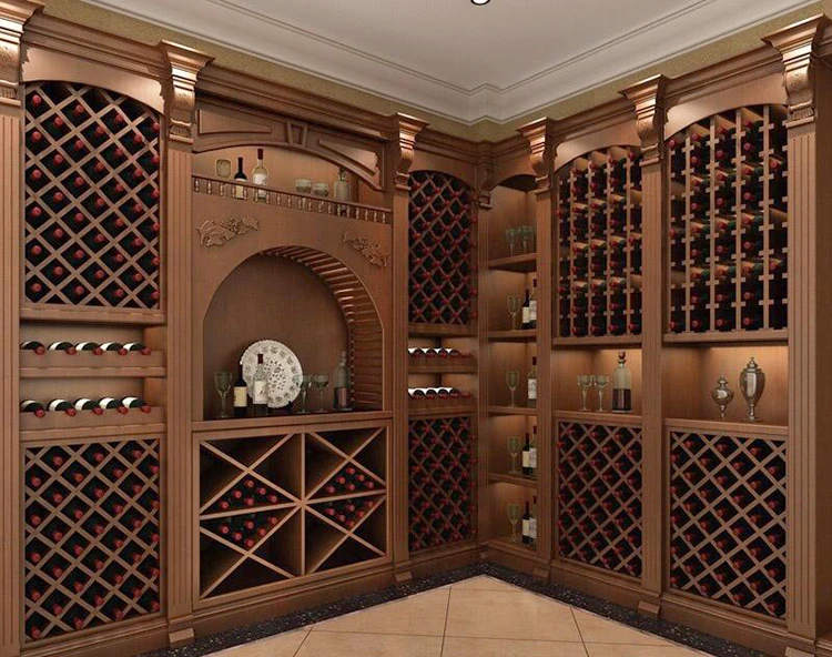 Eco-friendly Storage And Display Luxury Custom Solid Wood Bar Wine