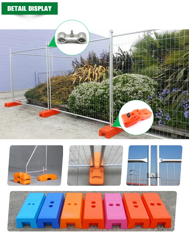 Construction Site Powder Coated Temporary Fence Outdoor Movable