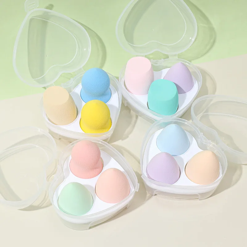 product factory cheap price boxes for makeup sponges professional colorful 3 pcs makeup sponge-2