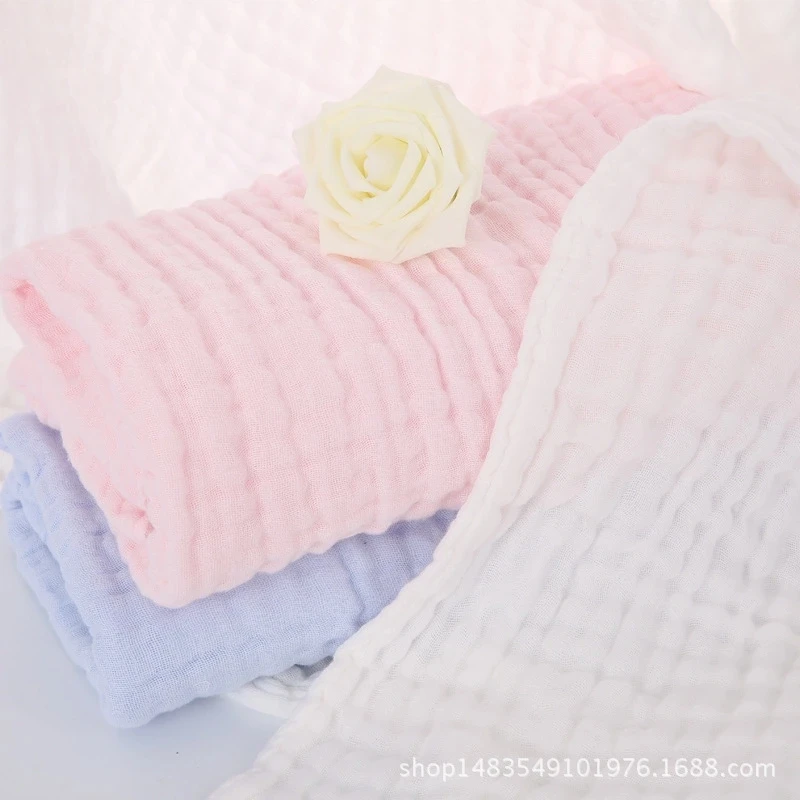 Solid Color Baby Blanket 100 Cm Muslin Cotton 6 Layers Thick Newborn Swaddling Baby Swaddle