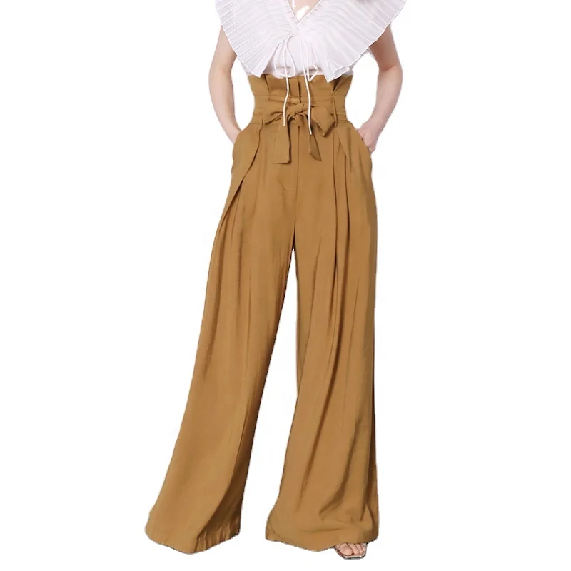

Ruffle Pleated Wide Leg Pant Female,1 Piece