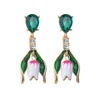 The new fashion flower earrings pendant Europe and the United States simple fashion street shot flower earrings
