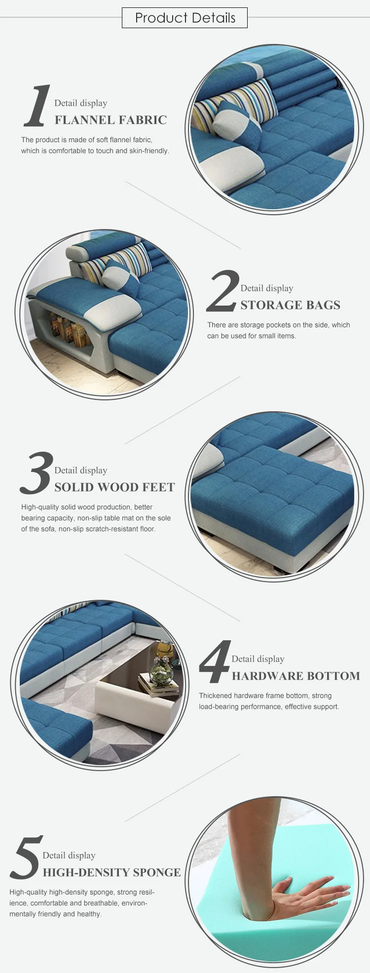 Conjunto De Sofás Con Forma De L,Muebles Sencillos Modernos De Lujo