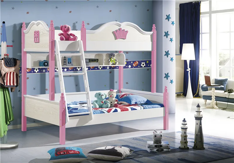 Children room beds wooden bed for kids bunk toddler bed