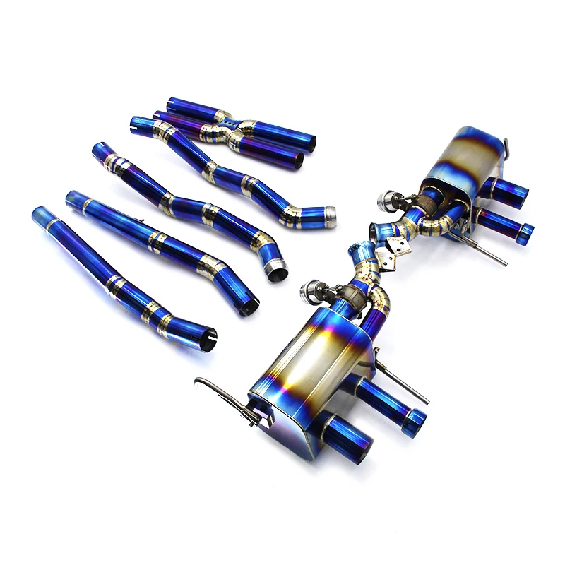 Custom Titanium Tuning Exhaust For Ferrari Ff 6.3 2011 X Pipe Valve