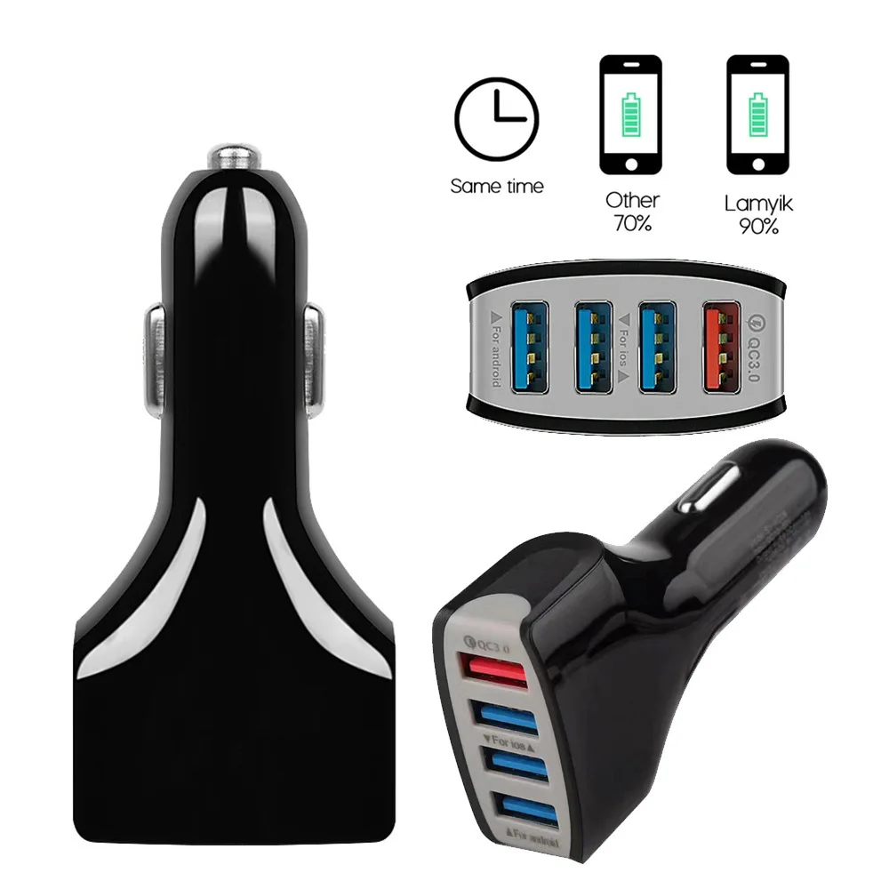 New Arrival Quick Charge 3.0 Usb Car Charger Adapter With 4 Ports Usb