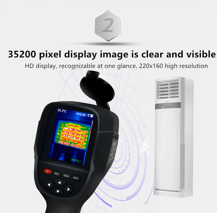 HT-18 digitale Infrarot-Wärmebildkamera, tragbare Messtemperatur-Wärmebildkamera